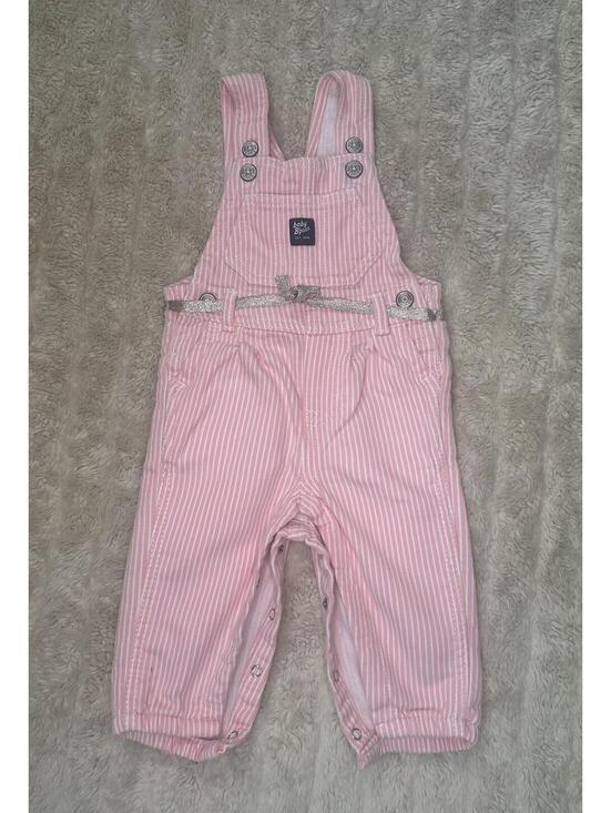 baby B'gosh Other - baby B'gosh classic pink/white striped cotton-blend overalls Size 9M